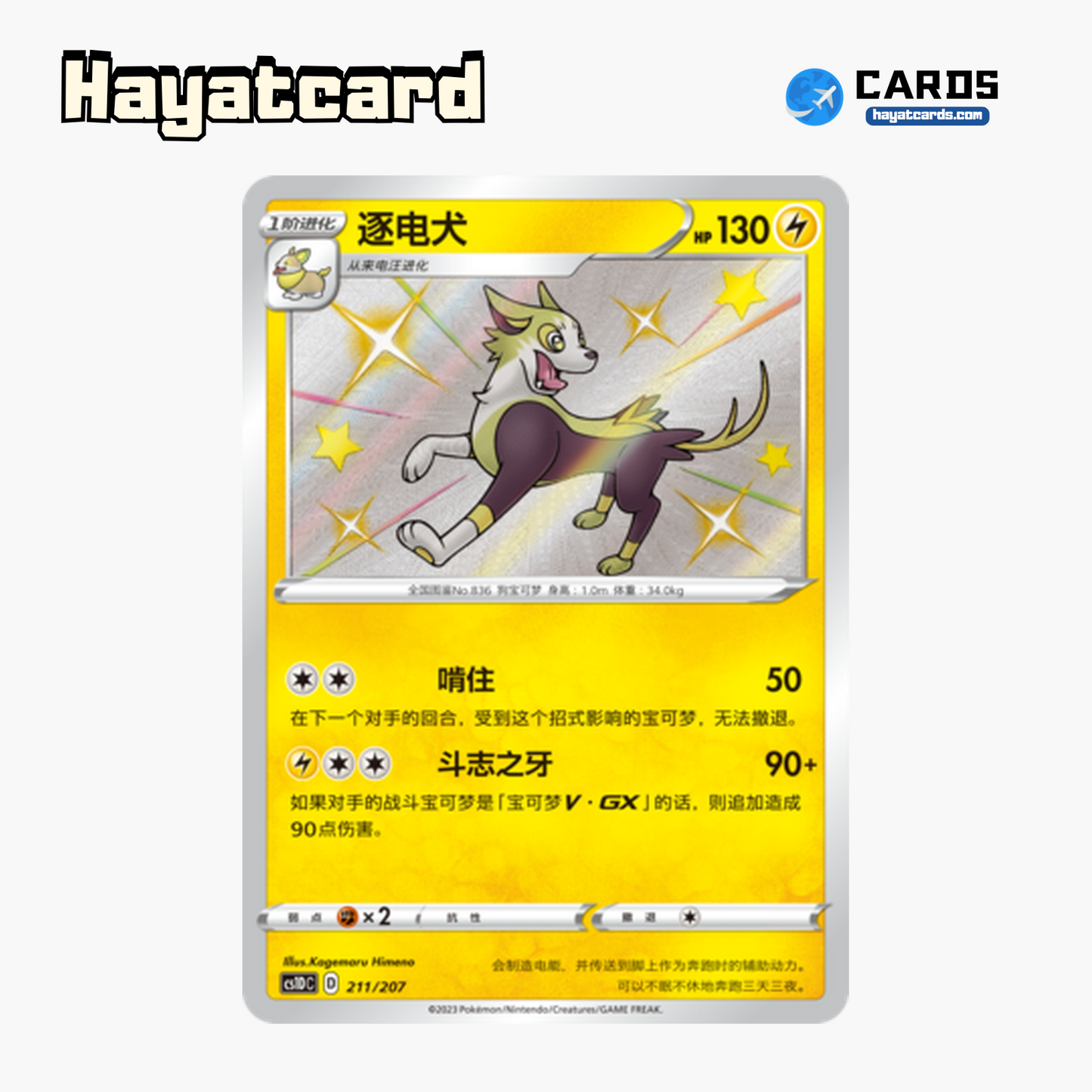 Boltund S CS1DC-211 Single Card Pokemon S-Chinese Ver