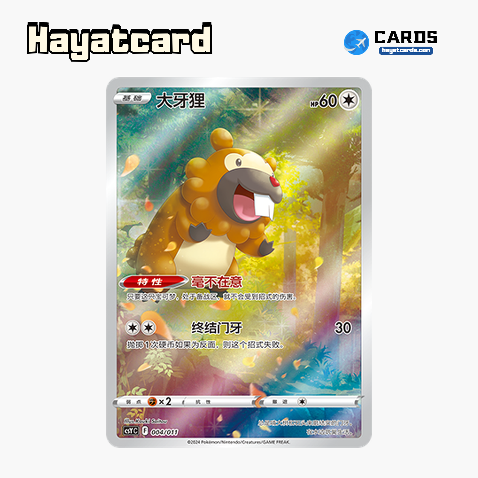 Bidoof   CSYC-004/011 Single Card Pokemon S-Chinese Ver