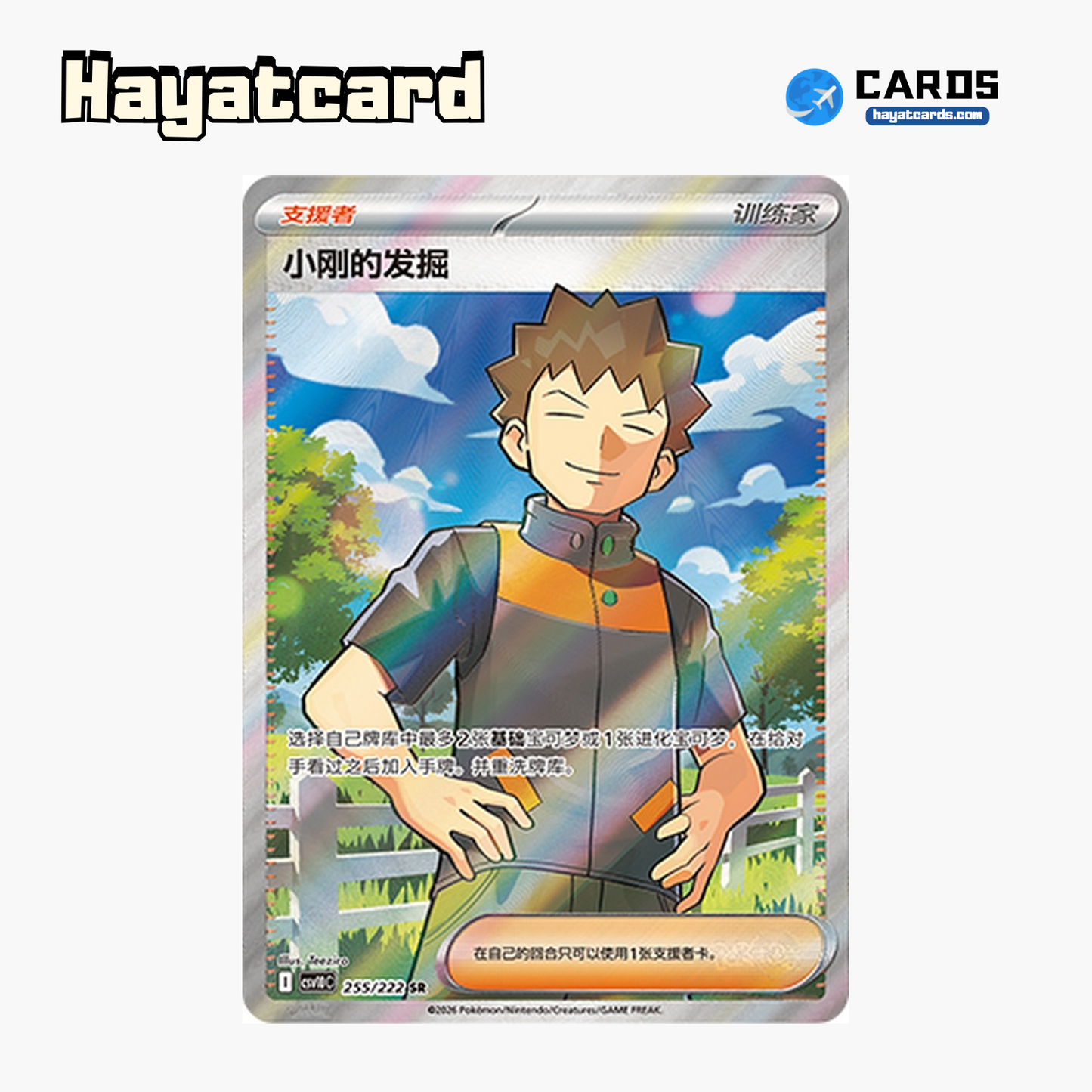Brock's Digging SR CSV10C-255/222 Single Card Pokemon S-Chinese Ver
